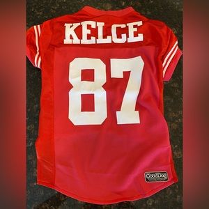 Travis kelce 87 Kansas City chiefs medium dog jersey